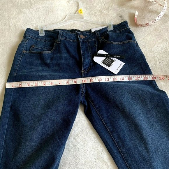 Tahari Rayon Denim Skinny Blue Jeans size 12 - Picture 8 of 14